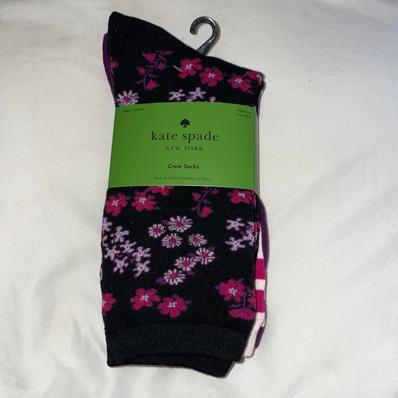 kate spade Accessories Nwt 3 Pairs Kate Spade Crew Socks Poshmark